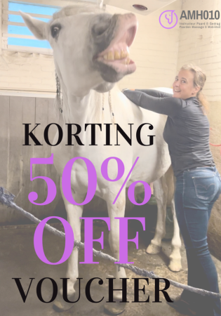 Voucher 50% korting voor paardenmassage