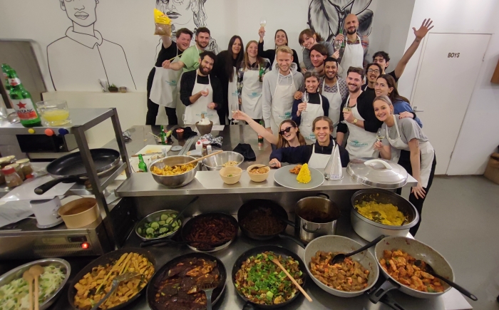 Team outing Indonesian cooking workshop at Amsterdam Cooking Workshops