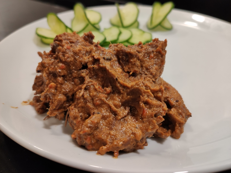 Rendang daging, Indonesische rundvlees kokos stoof curry