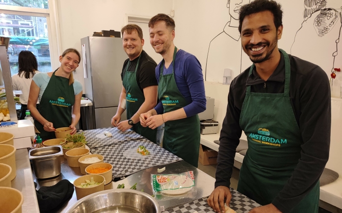 Teambuilding teamuitje kookworkshop Amsterdam Cooking Workshops