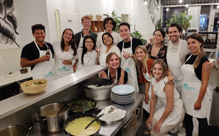 Teamuitje Thaise kookworkshop bij Amsterdam Cooking Workshops