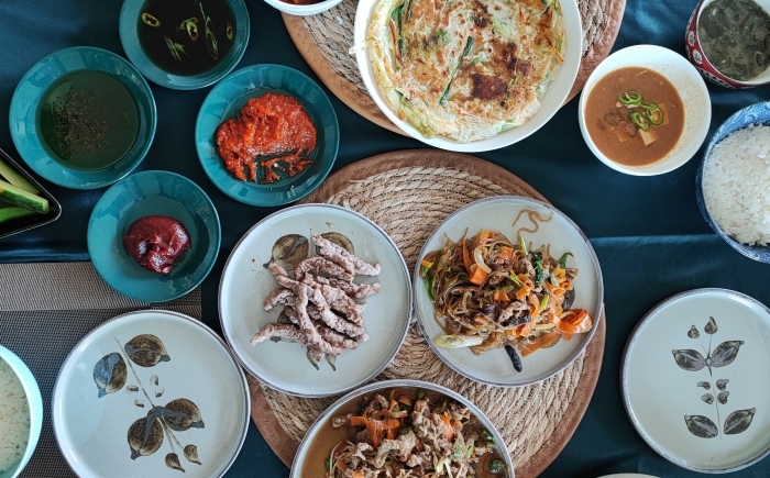 Koreaanse gerechten uit de Koreaanse kookworkshop van Amsterdam Cooking Workshops