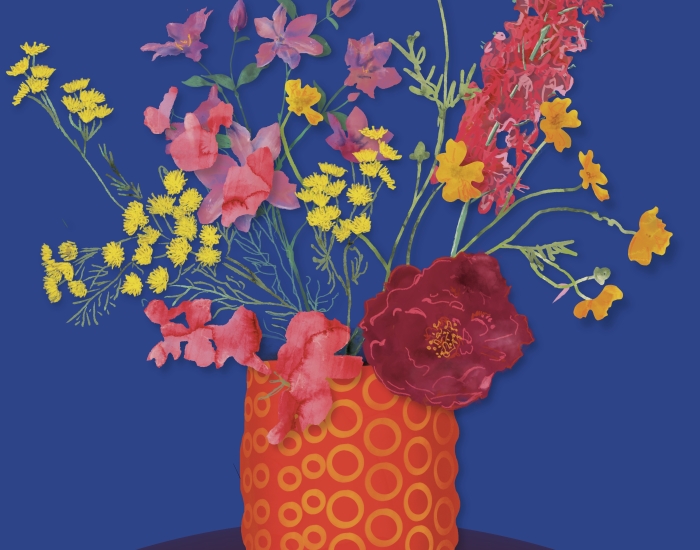 Kleurrijk bloemen illustraties Angela peters