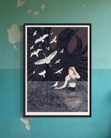 Simurgh 30 vogels illustratie op maatje