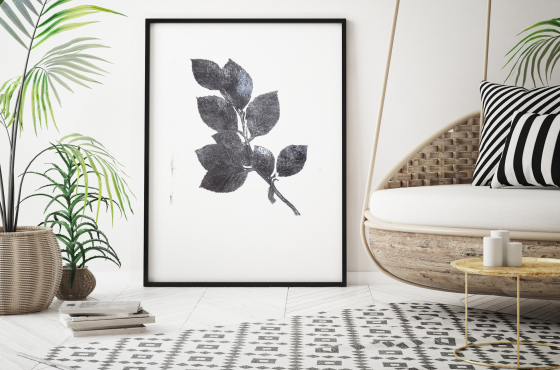 Monoprint bladeren