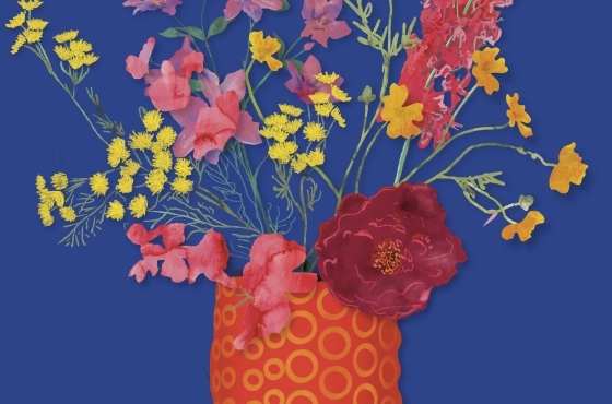 Kleurrijk bloemen illustraties Angela peters