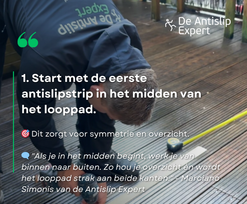 Antislip looppad maken door de Antislip Expert - stap 1