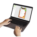 Jaarboekeditor van Apprentice op een laptop