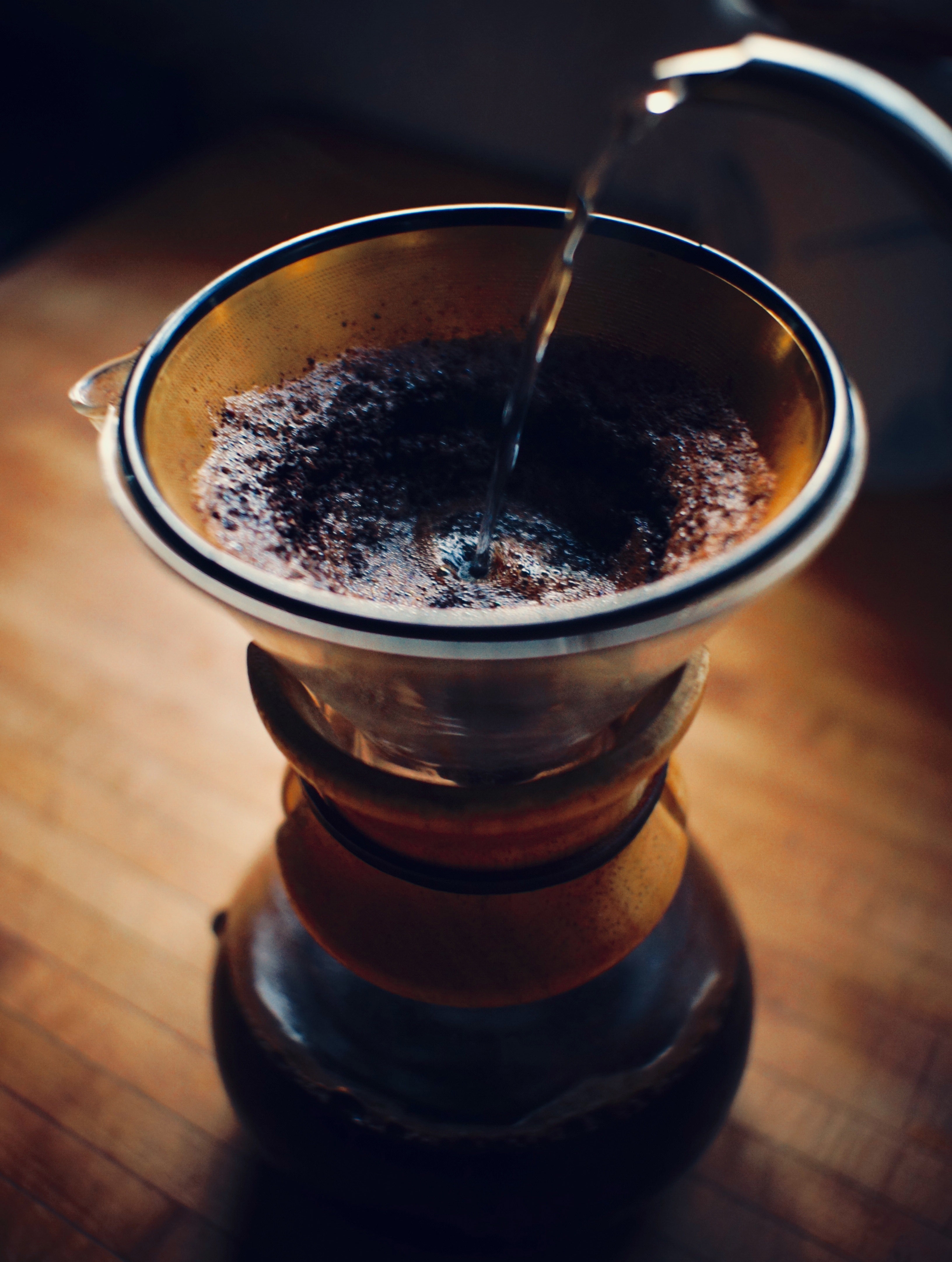 Koffiedik na koffiezetten