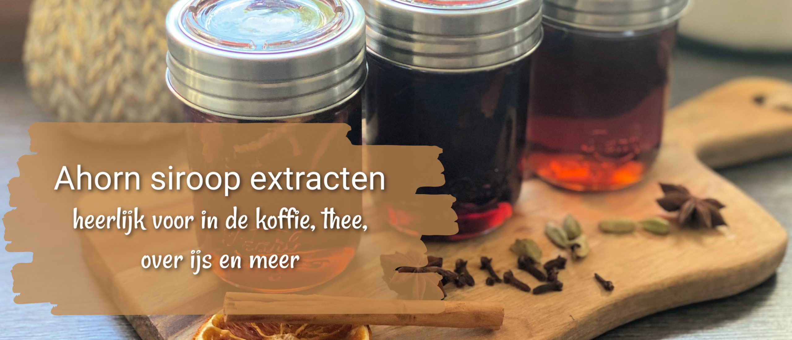 Ahornsiroop extract, lekker in de thee, koffie en chocolademelk