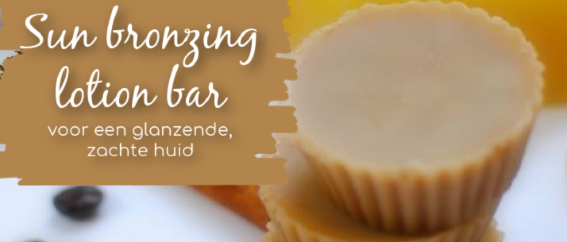 Bronzing bodylotion bar, voor een glanzende en zachte huid