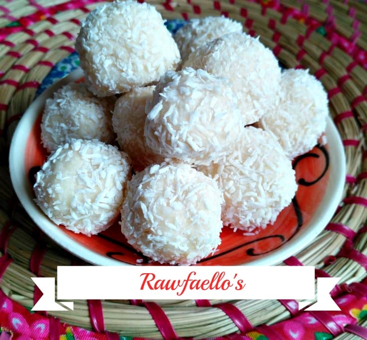 Rawfaello, kokosbolletjes met amandel recept