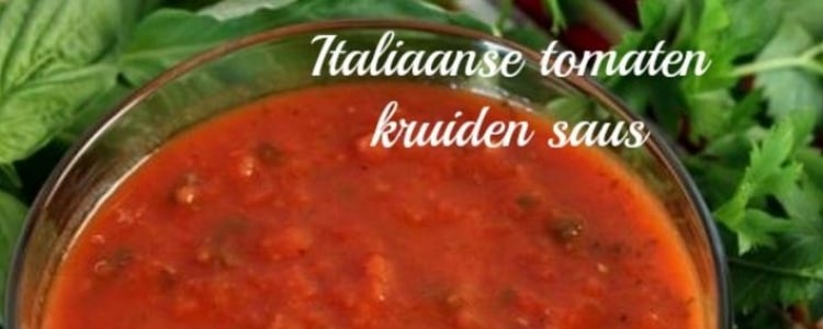 Italiaanse tomaten kruidensaus, gezond en makkelijk te maken