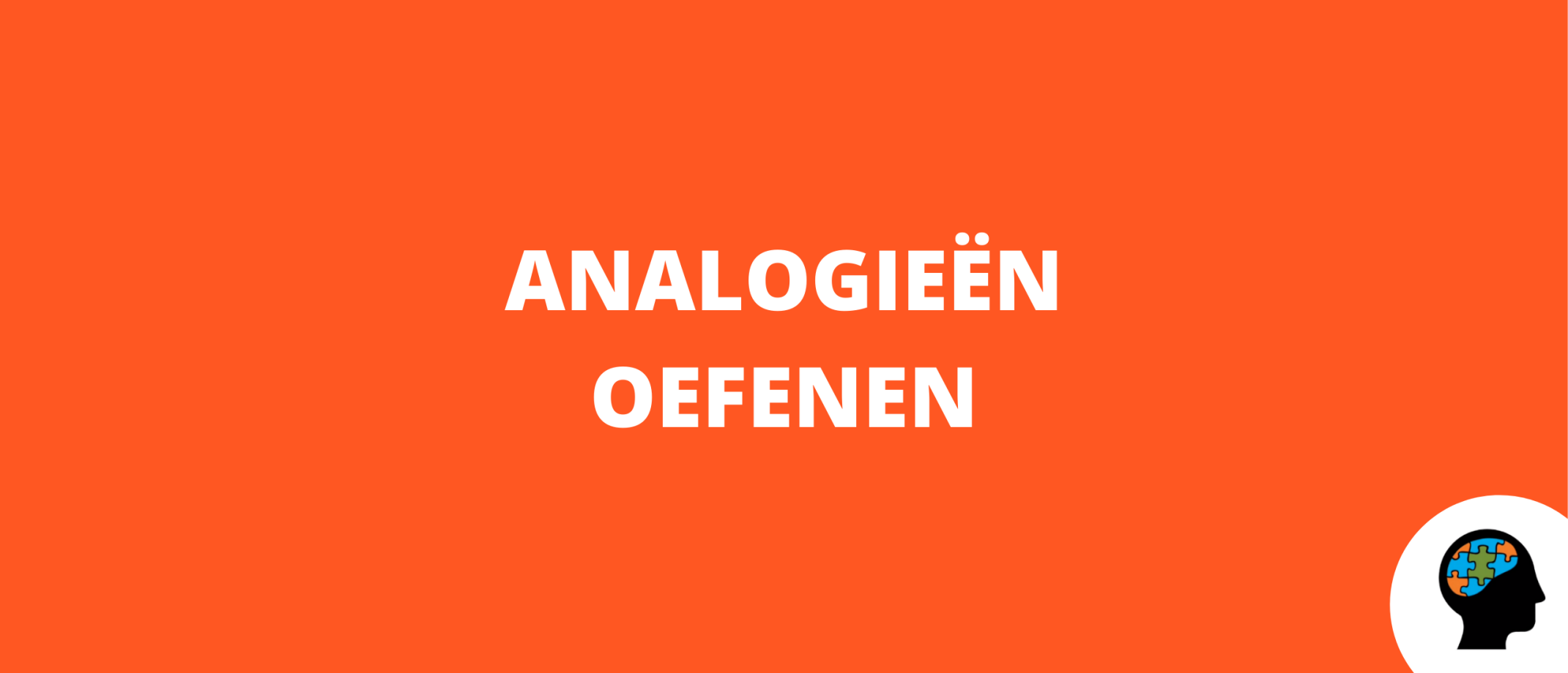 Analogieën oefenen