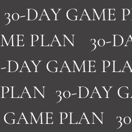 Astrid Joanne Damen, Masterclass, 30-day game plan