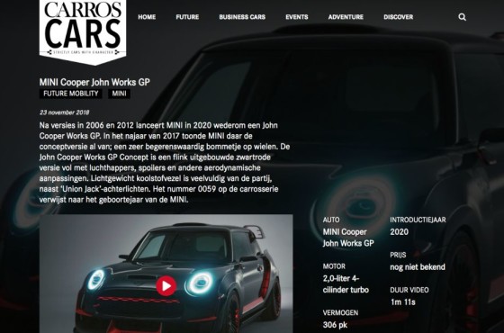 CarrosCars publisher automotive video streaming platform