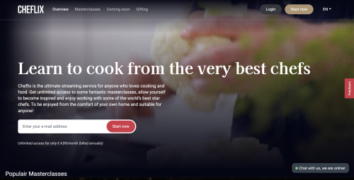 Cheflix is built with AudiencePlayer
