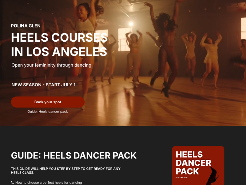 Dance platform with courses - Polina Glen