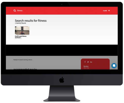 filter fitness workouts AudiencePlayer