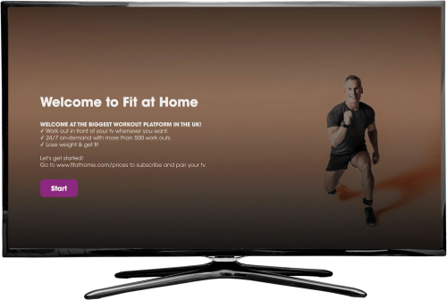 Fit at Home Smart TV app with AudiencePlayer Fit at Home Smart TV app with AudiencePlayer