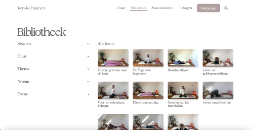 Renske Daanen online yin yoga is built with AudiencePlayer Renske Daanen online yin yoga is built with AudiencePlayer