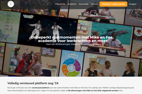 Rustmoment in de klas is built with AudiencePlayer