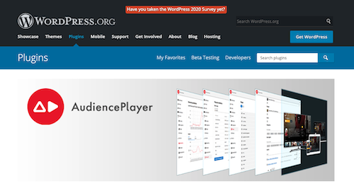 Online video streaming WordPress plugin AudiencePlayer