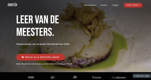 Cheflix video streaming met AudiencePlayer
