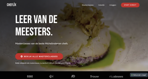 Cheflix video streaming met AudiencePlayer Cheflix video streaming met AudiencePlayer