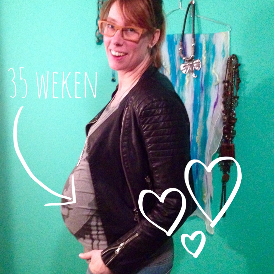 8 maanden zwanger