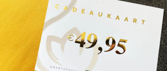 Cadeaubon voor baby's € 50,-