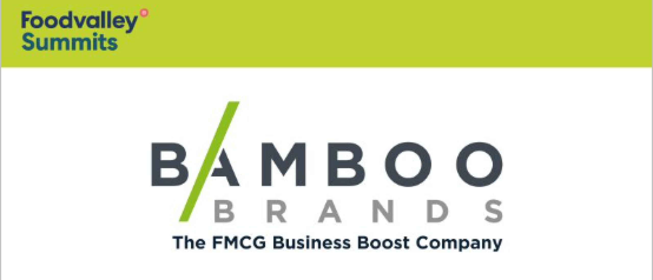 Bamboo Brands Platinum Partner Foodvalley Summits