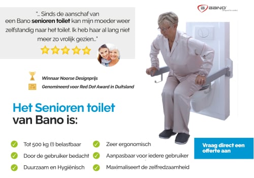 Senioren toilet kopen? Bano Benelux staat voor je klaar