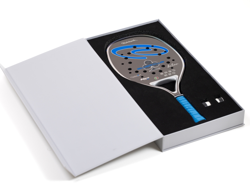 Quicksand Silverclub 2026 Luca Andreolini beachtennisracket in luxe doos