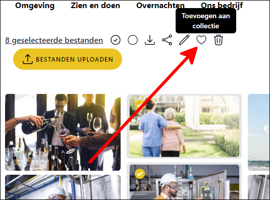hartje toevoegen aan collectie