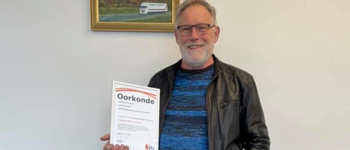 Herman Olie 12,5 jaar in dienst bij Beentjes Transport B.V.