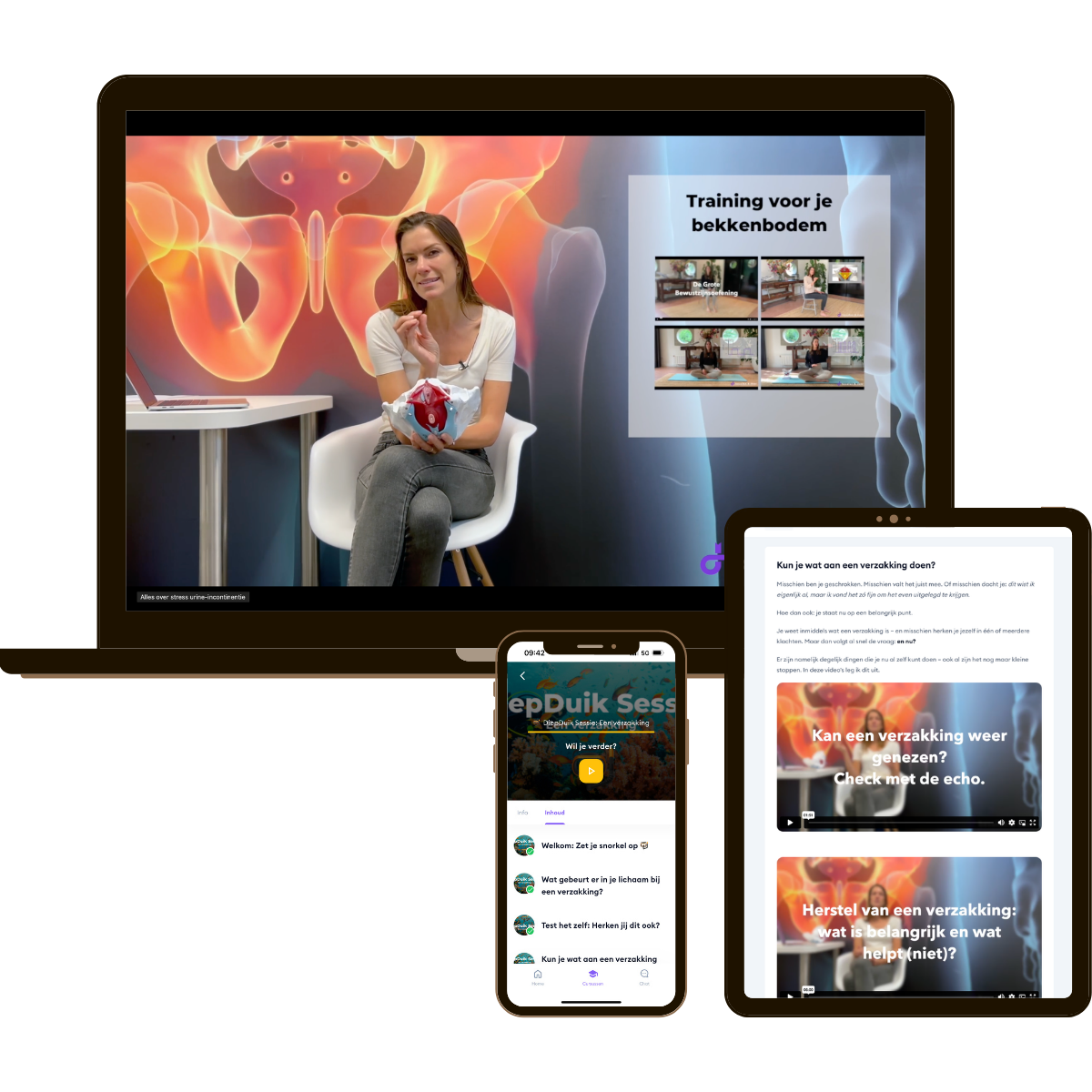 Bekkenfysiotherapie bij een verzakking