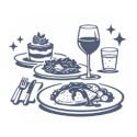 Icoon diner wijnglas zakelijk arrangement Bedstay op 8 Dalen