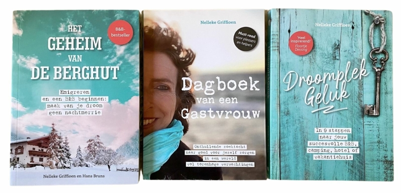 boeken-bestseller-bed-and-breakfast-bnb-beginnen-emigreren-dagboek-van-een-gastvrouw-droomplekgeluk-het-geheim-van-de-berghut-het-roer-om-ik-vertrek-nelleke-griffioen-hans-bruns-tips
