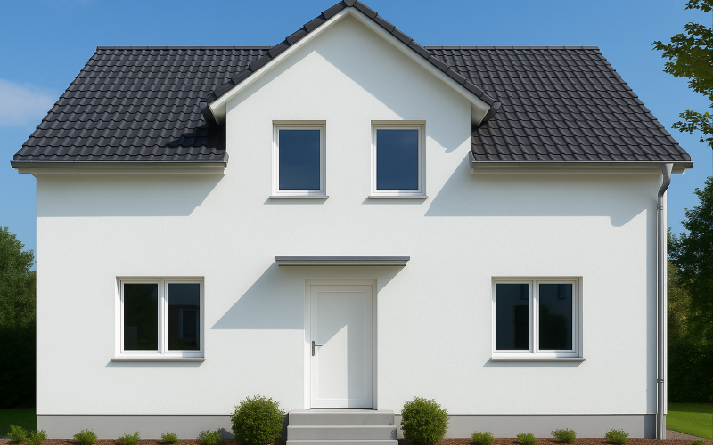 woning gerenoveerd met en afgewerkt met crepi van het merk willco