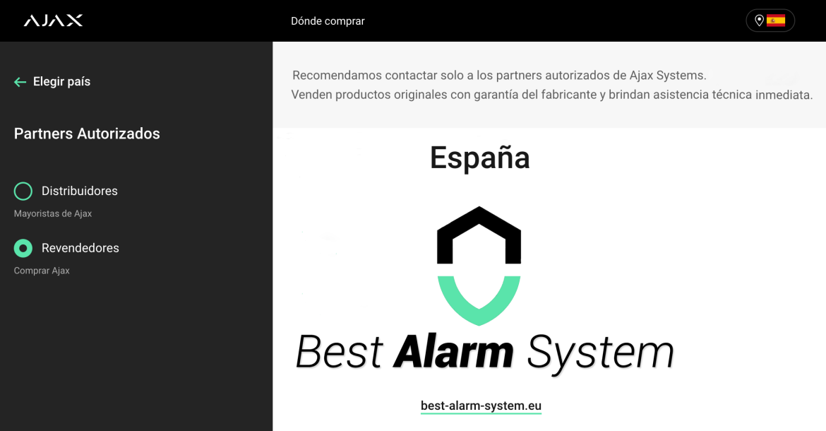 distribuidor oficial del sistema de alarma contra incendios