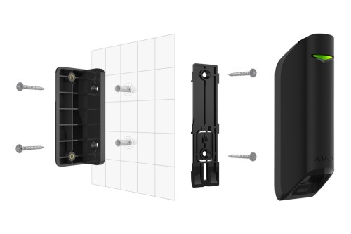 AJAX MotionProtect Curtain Corner mounting