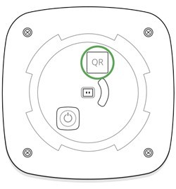 AJAX HomeSiren handleiding QR code scannen