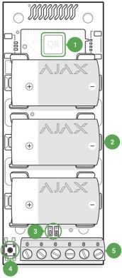 AJAX Transmitter Manual functional elements