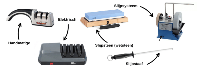 soorten messenslijpers