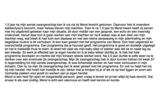 Herstel na de bevalling