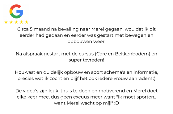 Google review voor Bevallen&Door