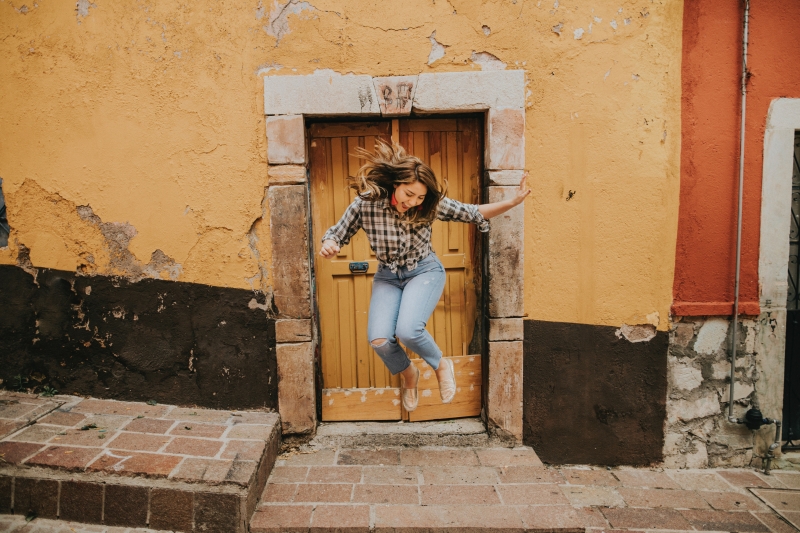 Interior designer working where she wants remotely projects abroad