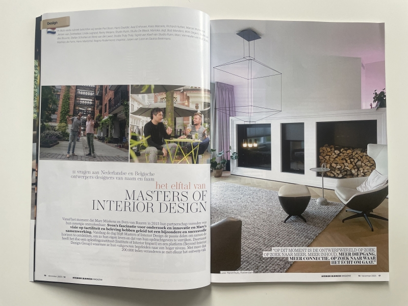 Interior Business Magazine Masters of Interior Design Het elftal