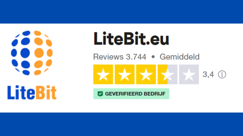 Litebit reviews op Trustpilot